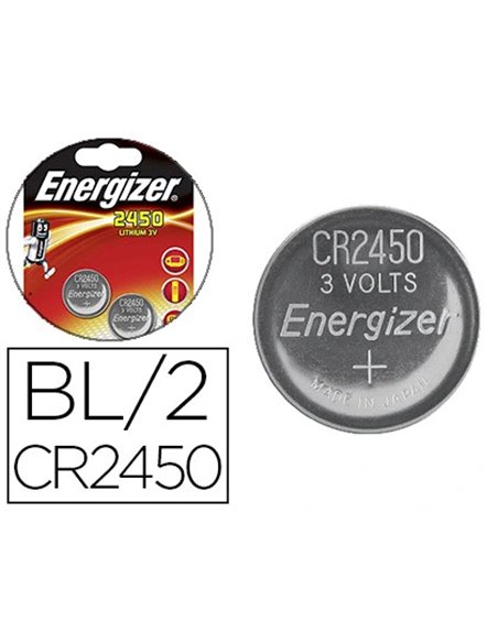 PILE ENERGIZER MINIATURE APPAREILS ÉLECTRONIQUES I.C.E. CR2450 3V BLISTER 2 UNITÉS