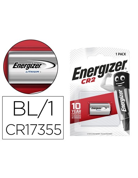 PILE ENERGIZER LITHIUM PHOTO I .C.E. CR17355 TAILLE CR2 BLISTER 1 UNITÉ