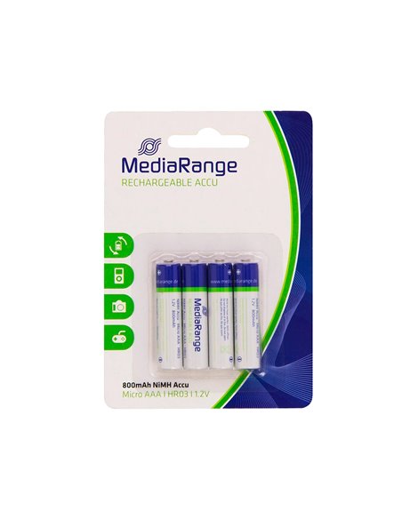 PILE MEDIARANGE ALCALINE AAA RECHARGEABLE BLISTER 4 UNITÉS