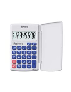 CALCULATRICE CASIO PETITE FX 8 CHIFFRES AVEC COUVERCLE 70G COLORIS BLANC