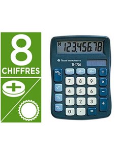 CALCULATRICE TEXAS INSTRUMENTS BUREAU TI-1726 MÉMOIRE RACINE CARRÉE POURCENTAGE MÉMOIRE SOLAIRE/PILE 114X83X20MM 61G