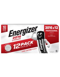 PILE ENERGIZER MINIATURE LITHIUM CR2016 BLISTER 12 UNITES