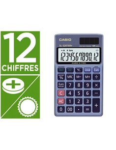 CALCULATRICE CASIO POCHE SL 320TER+ ÉCRAN GÉANT ÉTUI CONVERTISSEUR MONNAIE MÉMOIRE SOLAIRE/PILE 70X118.5X8MM 55G