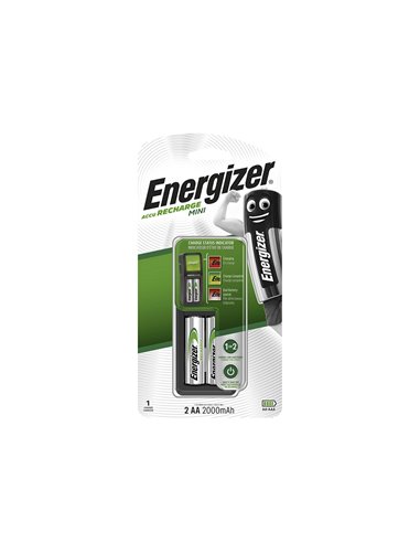 CHARGEUR PILES ENERGIZER AA/AA A I.C.E. HR6 VOYAGE ULTRA-COMPACT LÉGER LIVRÉ 2 ACCUMULATEURS PRÉCHARGÉS AA 2000MAH