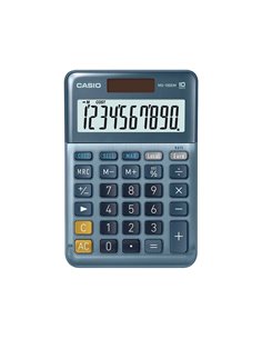 CALCULATRICE CASIO BUREAU MS100EM GRAN ECRAN 10 CHIFFRES EURO CONVERTISSEUR MEMOIRE SOLAIRE/PILE COULEUR 2