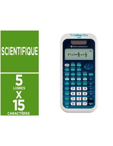 CALCULATRICE TEXAS INSTRUMENTS SCIENTIFIQUE TI-COLLÈGE PLUS TOUCHES MENUS FONCTIONS FRANÇAIS ÉCRAN 2 LIGNES