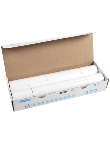 BOBINE THERMIQUE EXACOMPTA TICKETS CARTE BANCAIRE 1 PLI SANS BPA 60X47MM MANDRIN 12MM MÉTRAGE 25M BOÎTE 10 ROULEAUX