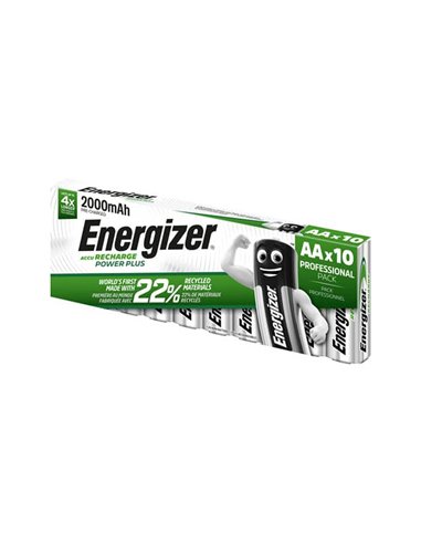 PILE ENERGIZER RECHARGEABLE AA/HR6 2000MAH PAQUET 10  UNITES