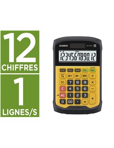 CALCULATRICE CASIO BUREAU WM-320MT GRAND ECRAN LCD 12 CHIFFRES CLAVIER DETACHABLE COLORIS NOIR