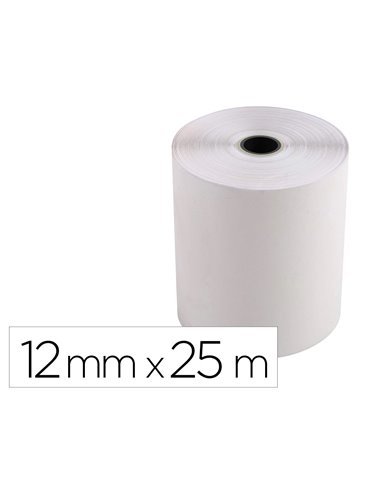 BOBINE THERMIQUE EXACOMPTA TICKETS DE CAISSE 2 PLIS CHIMIQUEAUTOCOPIANT 57G 76X70MM MANDRIN 12MM 25M LOT 10 UNITES