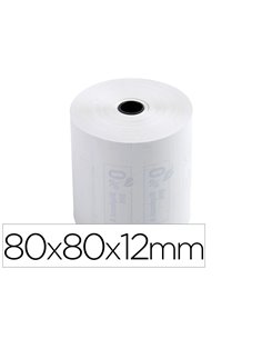 BOBINE THERMIQUE EXACOMPTA TICKETS DE CAISSE 1 PLI SANS BPA 80X72MMMANDRIN 12MM MÉTRAGE 76M LOT 10 ROULEAUX