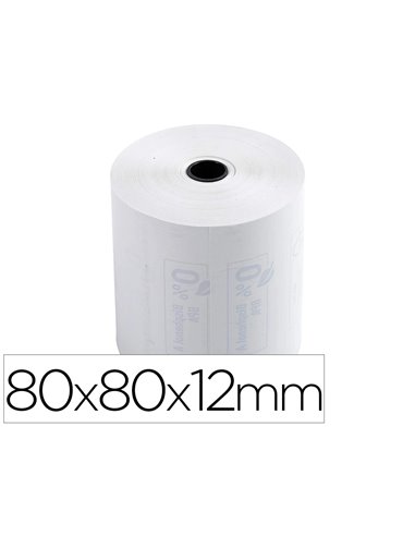 BOBINE THERMIQUE EXACOMPTA TICKETS DE CAISSE 1 PLI SANS BPA 80X72MMMANDRIN 12MM MÉTRAGE 76M LOT 10 ROULEAUX