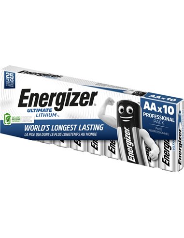 PILE ENERGIZER LITHIUM STANDARD AA / L91 PAQUET 10 UNITES