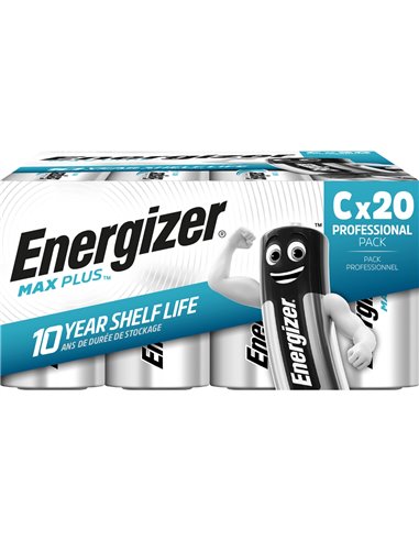 PILES ENERGIZER MAX PLUS C PACK DE 20 UNITES
