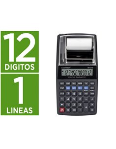 CALCULATRICE Q-CONNECT IMPRESSION ECRAN 12 CHIFFRES  ADDITION SOUSTRACTION MEMOIRE 192X98X44MM COLORIS NOIR