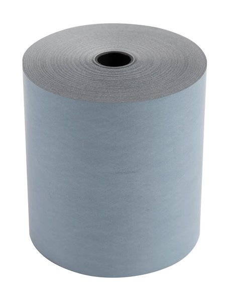 BOBINE THERMIQUE EXACOMPTA EXABLUE 80X80MM LONG. 76M 52G/M2 IMPRESSION VERSO TRES LONGUE CONSERVATION PAQUET 10 UNITES