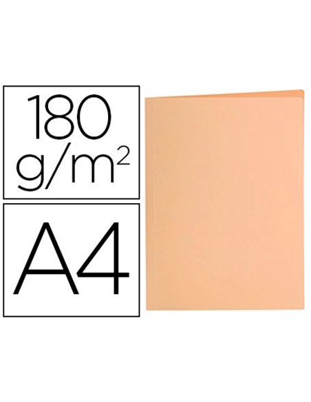 SOUS-CHEMISE LIDERPAPEL PAPIER CARTONNE 180G/M2 310X230MM DOCUMENT A4 COLORIS ORANGE PASTEL