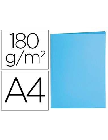 SOUS-CHEMISE LIDERPAPEL PAPIER CARTONNE 180G/M2 310X230MM DOCUMENT A4 COLORIS BLEU PASTEL