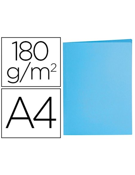 SOUS-CHEMISE LIDERPAPEL PAPIER CARTONNE 180G/M2 310X230MM DOCUMENT A4 COLORIS BLEU PASTEL