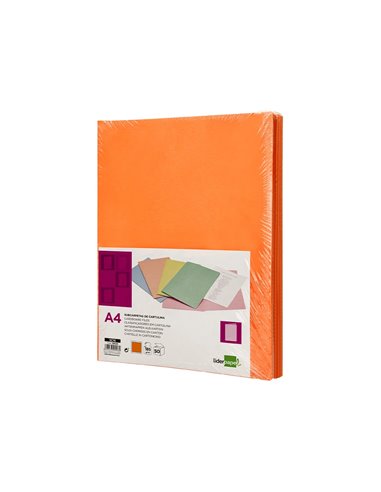 SOUS-CHEMISE LIDERPAPEL PAPIER CARTONNÉ 180G 310X230MM DOCUMENT A4 210X297MM COLORIS  ORANGE INTENSE