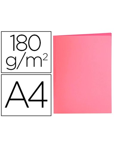 SOUS-CHEMISE LIDERPAPEL PAPIER CARTONNE 180G/M2 310X230MM DOCUMENT A4 COLORIS ROSE PASTEL