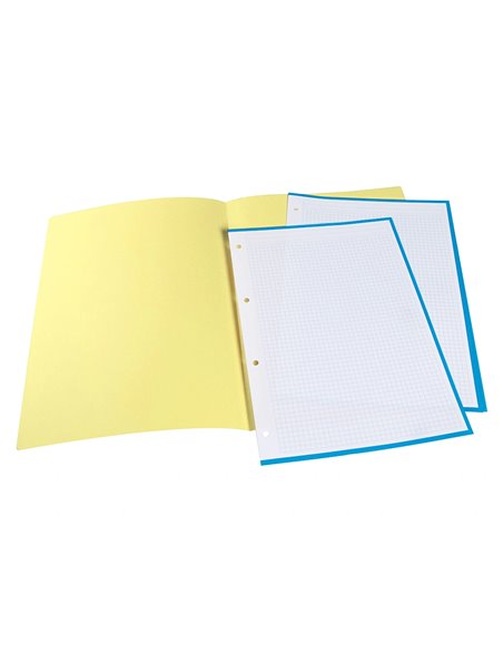 SOUS-CHEMISE LIDERPAPEL PAPIER CARTONNE 180G/M2 310X230MM DOCUMENT A4 COLORIS JAUNE PASTEL