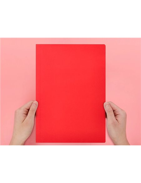 SOUS-CHEMISE LIDERPAPEL PAPIER CARTONNÉ 180G 310X230MM DOCUMENT A4 210X297MM COLORIS PASTEL ROUGE INTENSE
