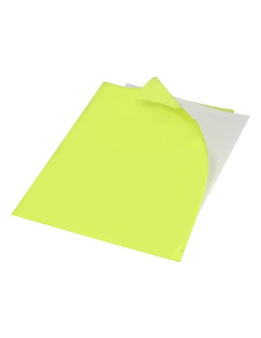 POCHETTE COIN LIDERPAPEL POLYPROPYLENE 180 MICRONS A4  210X297MM CAPACITE 20F  COLORIS JAUNE FLUO