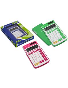 Calculatrice scolaire Bismark à 8 chiffres - Couverture rigide - Fonctions et mémoire de base - Alimentation solaire et à piles 