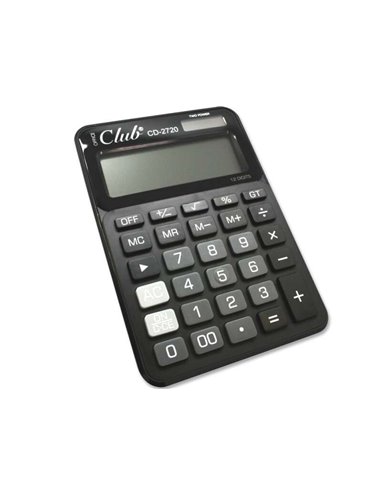 Calculatrice Ingraf CD-2720-12 à 12 chiffres - 4 touches de mémoire - Touche double zéro - Calcul de pourcentage - Touche de som