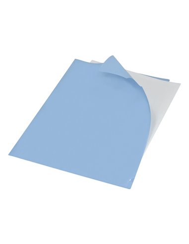 POCHETTE COIN LIDERPAPEL POLYPROPYLENE 180 MICRONS A4  210X297MM CAPACITE 20F  COLORIS BLEU CIEL OPAQUE