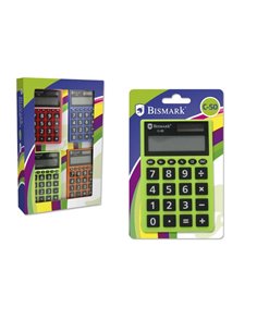 Calculatrice scolaire Bismark C-50 à 8 chiffres - Fonctions et mémoire de base - Fonctionne à l'énergie solaire et à piles - Cou
