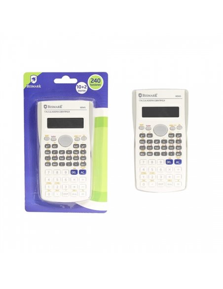 Calculatrice scientifique Bismark 82MS 12 chiffres avec 240 fonctions - Coque de protection - Fonction multi-lecture - Calcul de