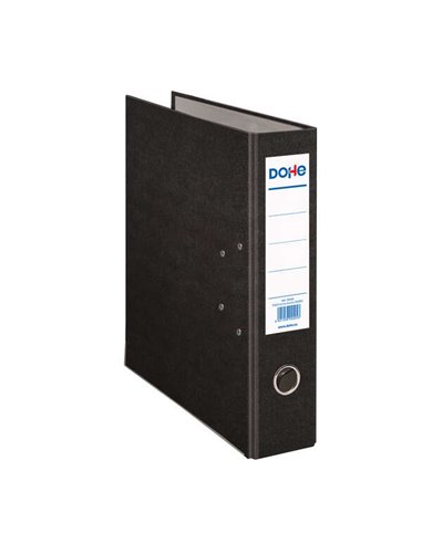 Classeur à levier Dohe, format folio, dos 70 mm, œillet, anneau et porte-cartes sur le dos, carton doublé polypropylène, coins m