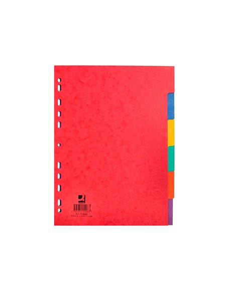 INTERCALAIRE Q-CONNECT CARTE LUSTRÉE 225G 6 POSITIONS A4 210X297MM