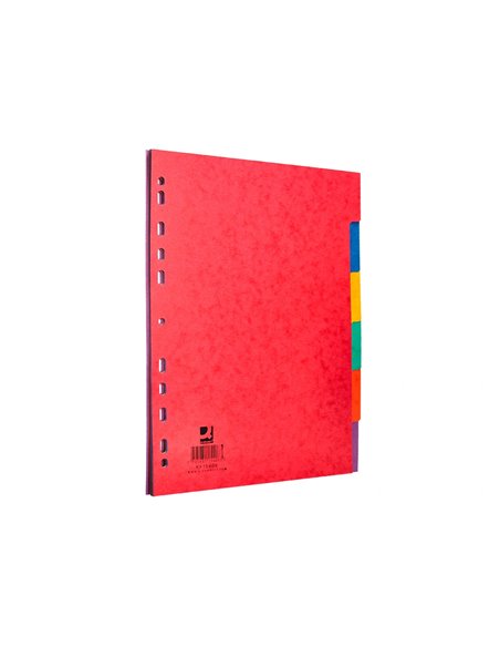 INTERCALAIRE Q-CONNECT CARTE LUSTRÉE 225G 6 POSITIONS A4 210X297MM