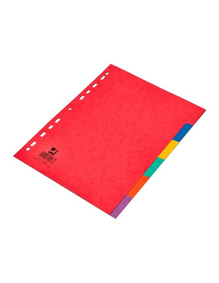 INTERCALAIRE Q-CONNECT CARTE LUSTRÉE 225G 6 POSITIONS A4 210X297MM