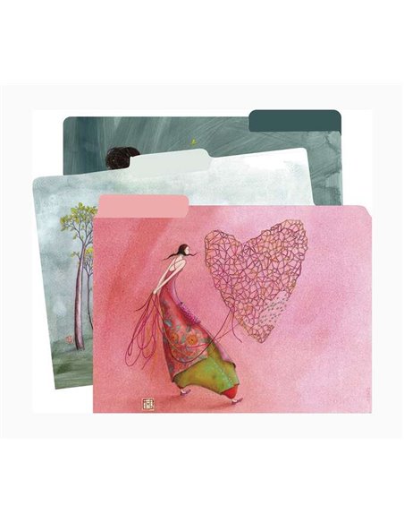 Chemise à onglets Gaëlle Boissonnard - 30 x 24 cm - Vernis UV gaufré - Pelliculage mat doux - Impression quadrichromie - Papier 