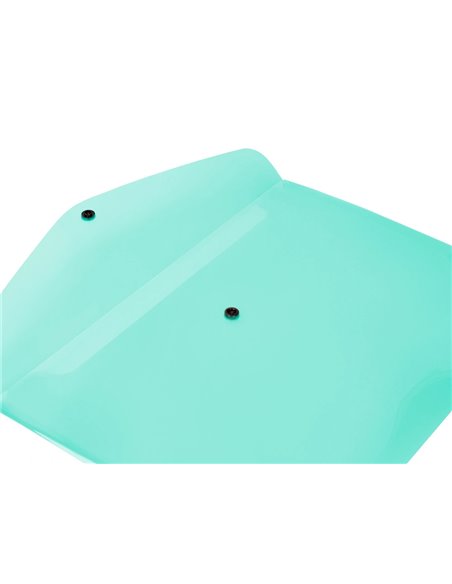 POCHETTE ENVELOPPE LIDERPAPEL POLYPROPYLENE 180 MICRONS A4  97X210MM 50F FERMETURE BOUTON VERT POMME OPAQUE