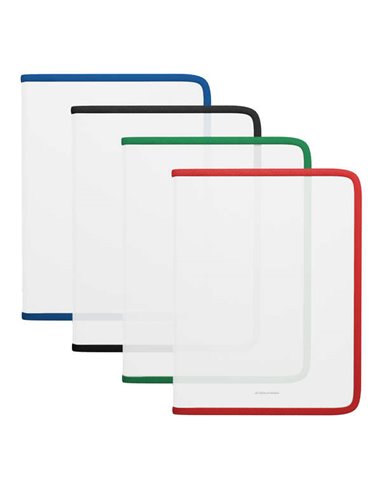 Chemise zippée transparente mate Erichkrause A4+ - Matériau transparent - Pour organiser et transporter vos documents - Couleurs