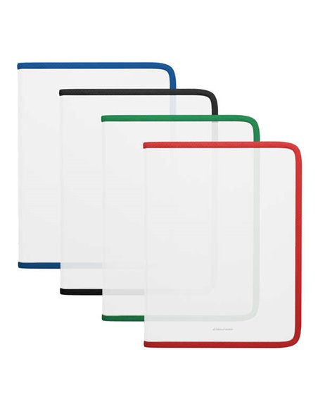 Chemise zippée transparente mate Erichkrause A4+ - Matériau transparent - Pour organiser et transporter vos documents - Couleurs