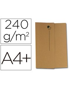 CHEMISE DOSSIER OXFORD NATURE LINE CARTE 240G 24X32CM SOUFFLETS 3CM COLORIS BRUN