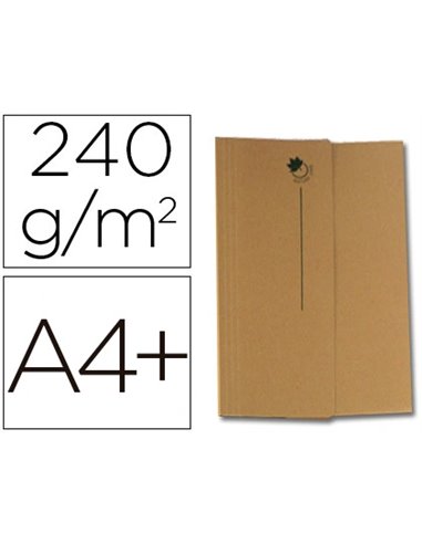CHEMISE DOSSIER OXFORD NATURE LINE CARTE 240G 24X32CM SOUFFLETS 3CM COLORIS BRUN