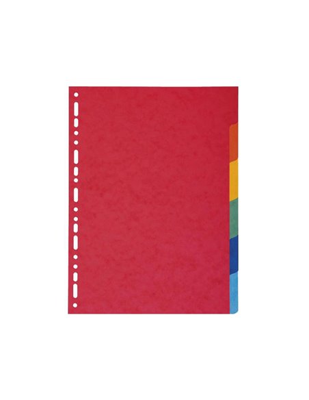 INTERCALAIRE EXACOMPTA CARTE MARBRÉE RECYCLÉE 220G 6 POSITIONS XXL COLORIS VIFS