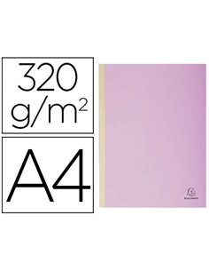 CHEMISE EXACOMPTA CARTE 240X320MM 320G DOCUMENTS A4 210X297MM SOUFFLET DOS TOILÉ 30MM COLORIS LILAS