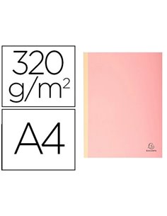 CHEMISE EXACOMPTA CARTE 240X320MM 320G DOCUMENTS A4 210X297MM SOUFFLET DOS TOILÉ 30MM COLORIS ROSE