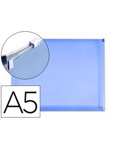 POCHETTE ENVELOPPE LIDERPAPEL POLYPROPYLÈNE 180 MICRONS A5 210X148MM FERMETURE ÉCLAIR A5 TRANSPARENT BLEU
