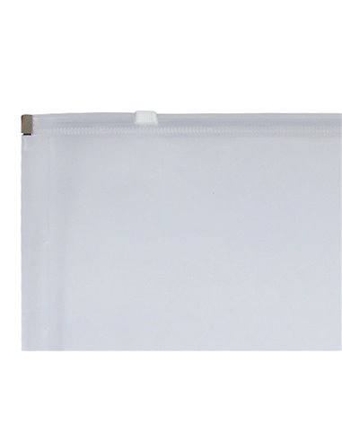 POCHETTE ENVELOPPE LIDERPAPEL POLYPROPYLENE 180 MICRONS A6  105X148MM FERMETURE ECLAIR  TRANSPARENT INCOLORE