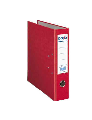 Classeur à levier Dohe format A4 - Dos 70 mm - Œillet, anneau et porte-cartes sur le dos - Carton doublé polypropylène - Coins m