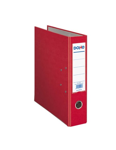 Classeur à levier Dohe format A4 - Dos 70 mm - Œillet, anneau et porte-cartes sur le dos - Carton doublé polypropylène - Coins m
